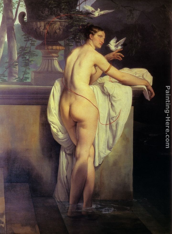 Francesco Hayez Venus Playing with Two Doves